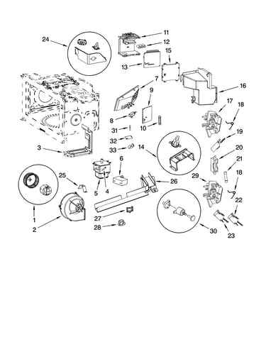 Interior and air flow parts