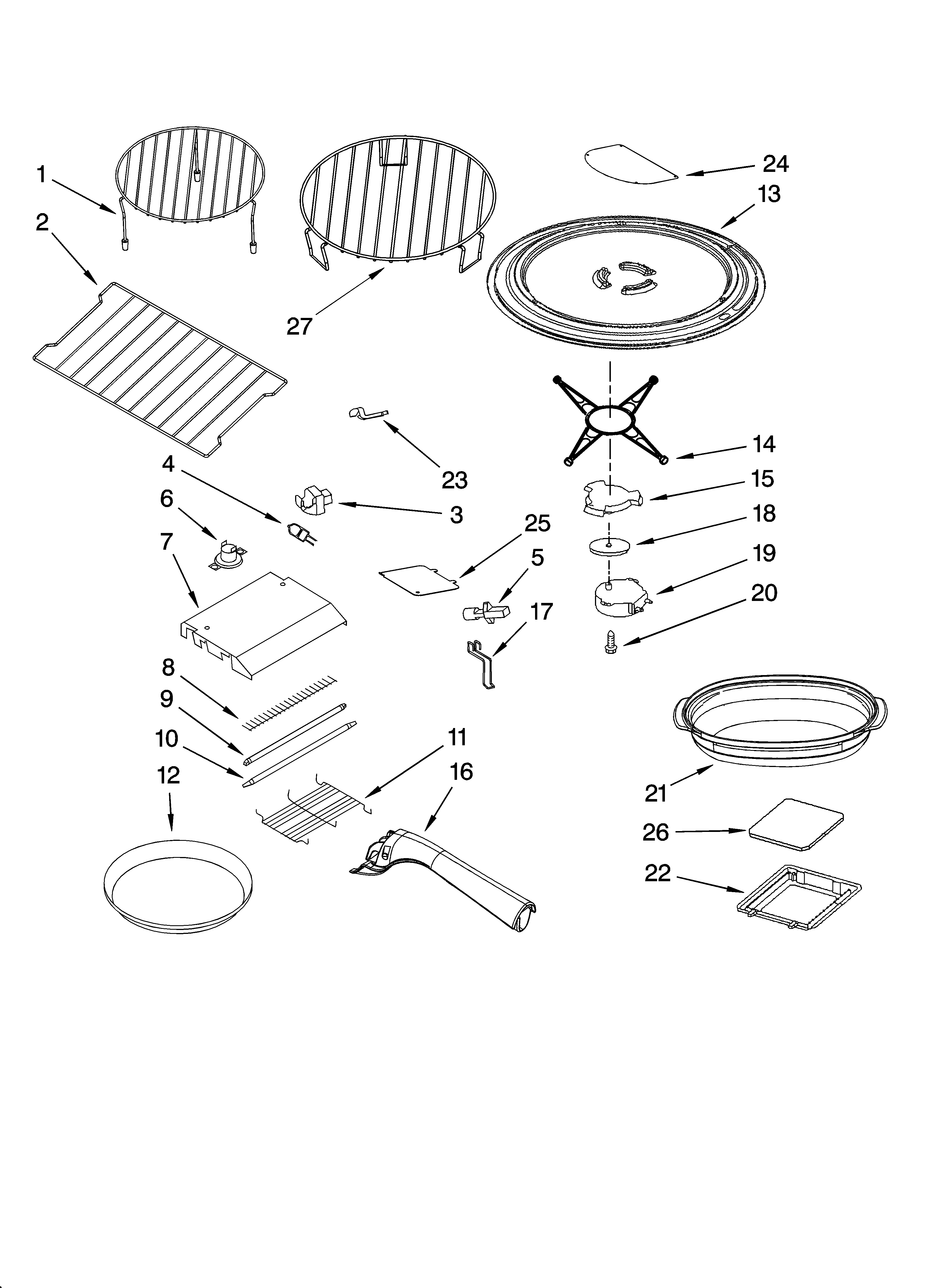 Rack and turntable parts