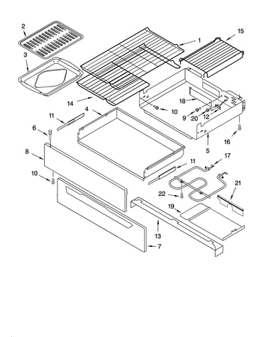Drawer & broiler parts, optional parts