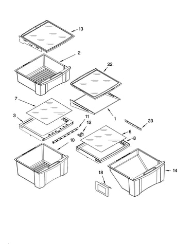 Refrigerator shelf parts