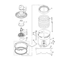 Whirlpool GVW9959KL3 washplate, basket and tub parts diagram