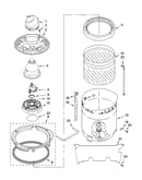 Washplate, basket and tub parts