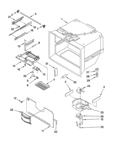 Freezer liner parts