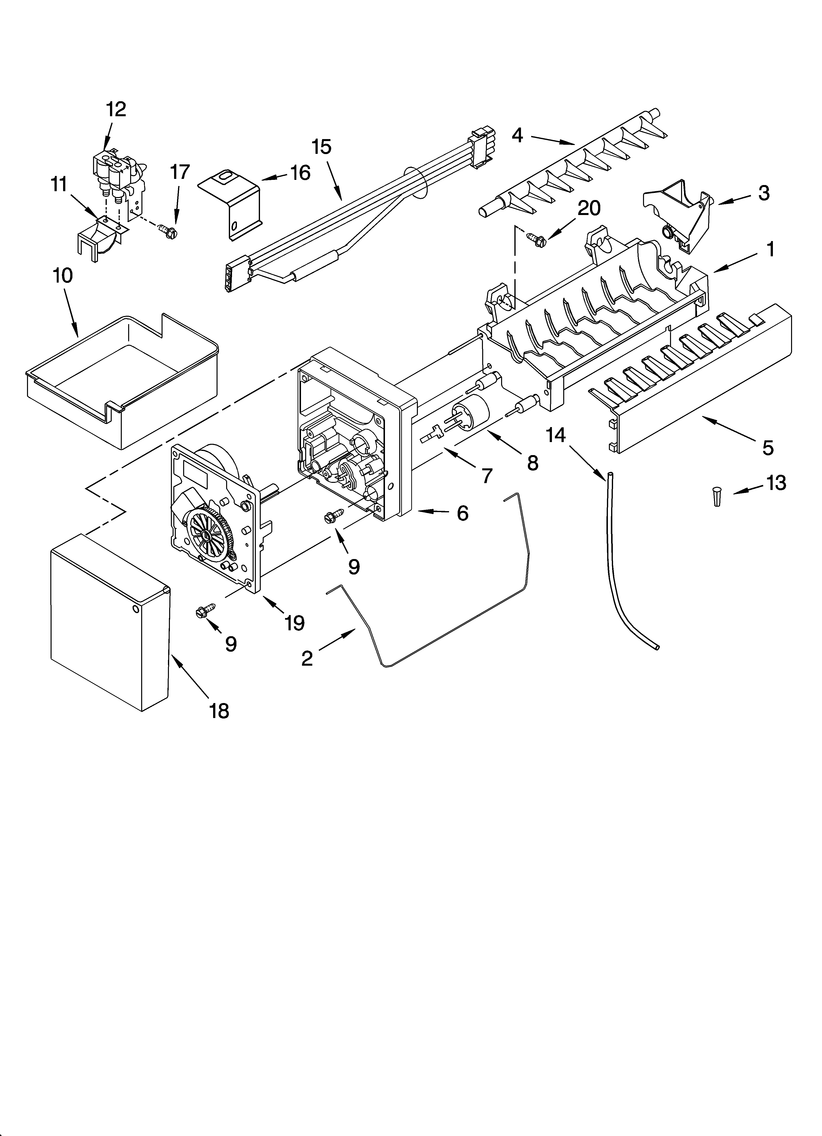Icemaker parts, optional parts (not included)