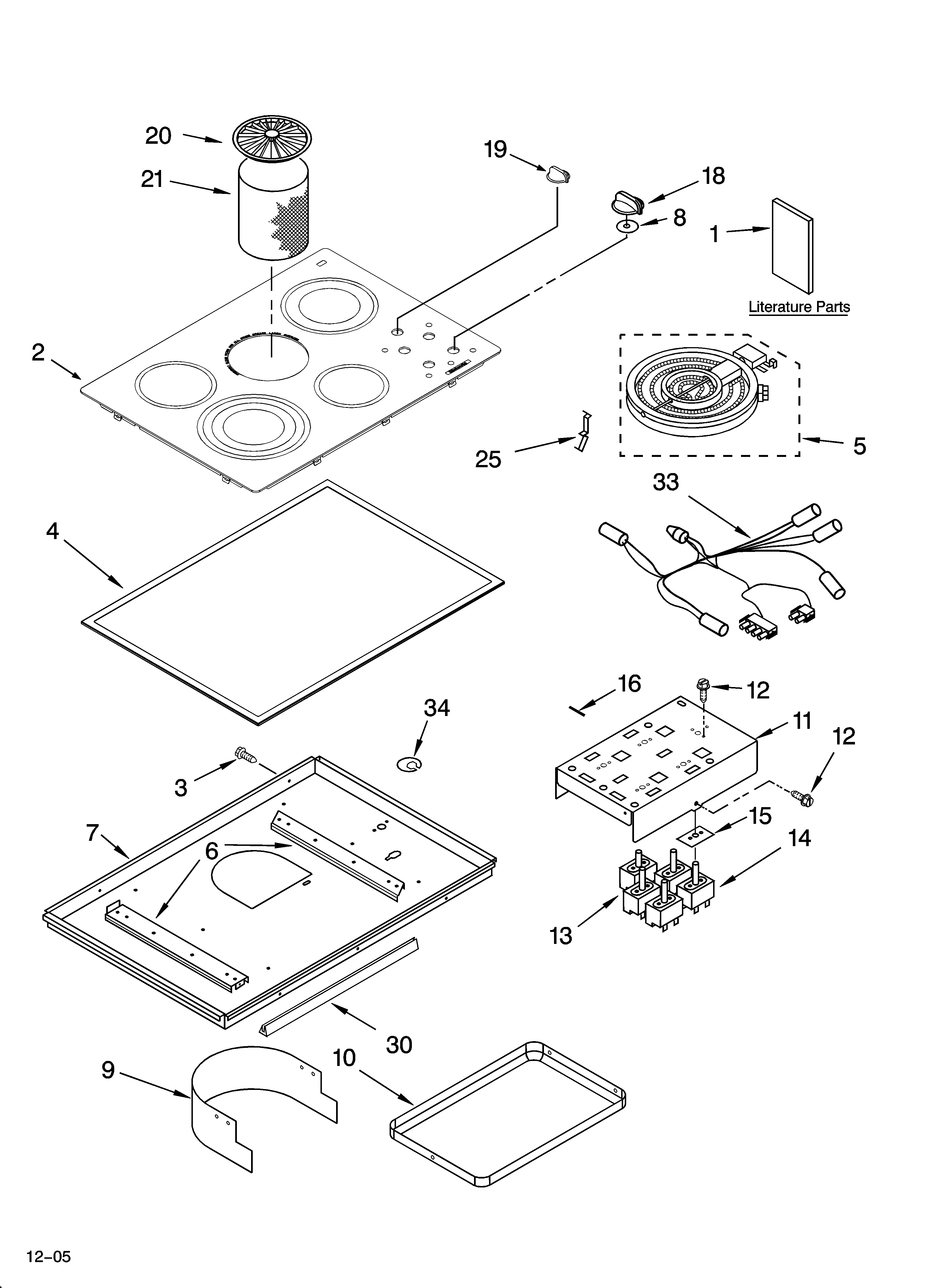Cooktop parts