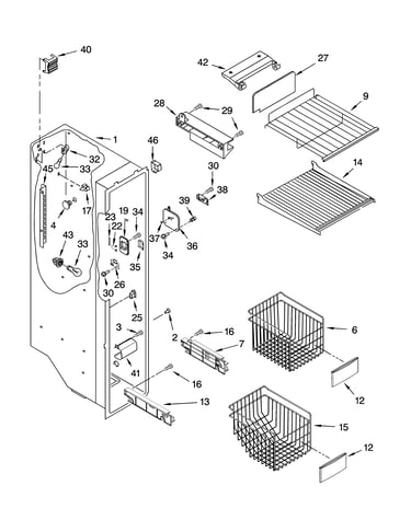 Freezer liner parts