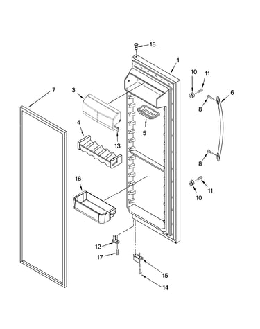 Refrigerator door parts