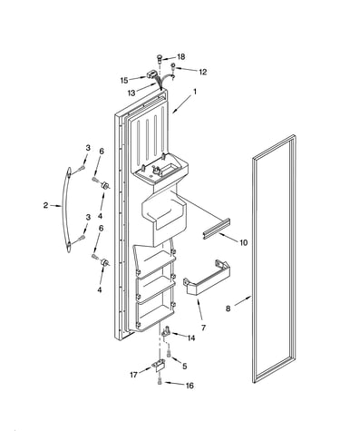 Freezer door parts