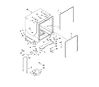 KitchenAid KUDP02FRBT1 tub and frame parts diagram