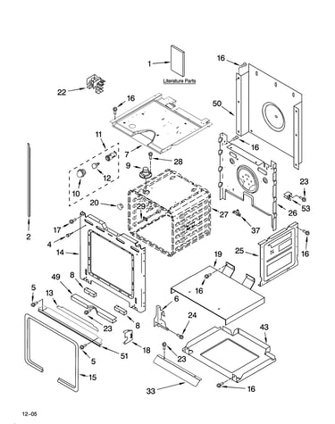 Lower oven parts