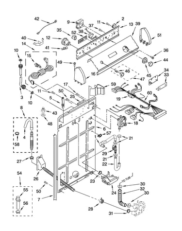 Controls and rear panel parts