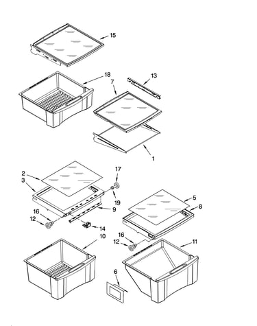 Refrigerator shelf parts