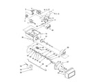 Whirlpool 7ED5FHEXRS00 motor and ice container parts diagram