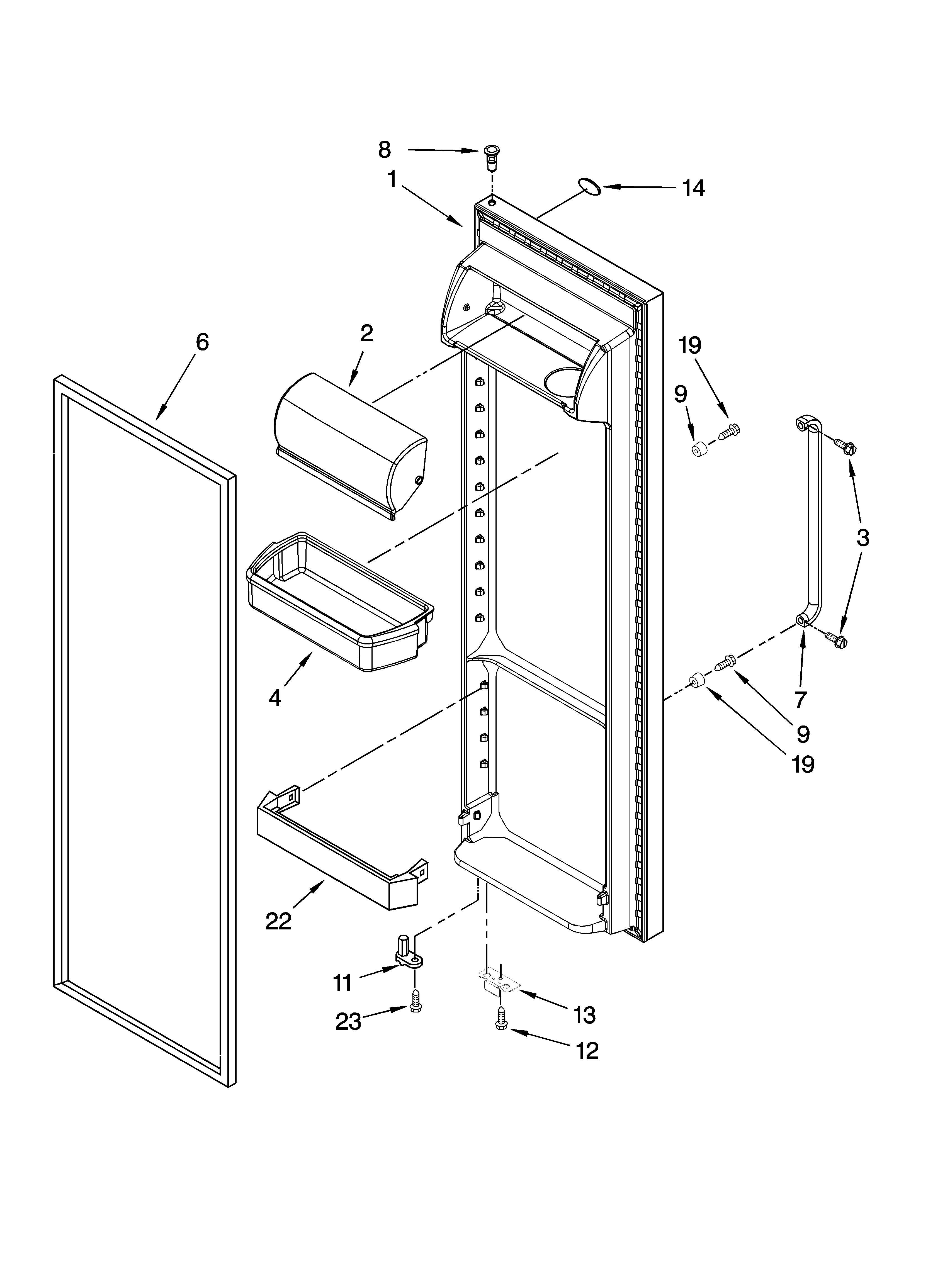 Refrigerator door parts