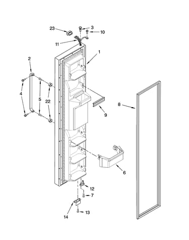 Freezer door parts