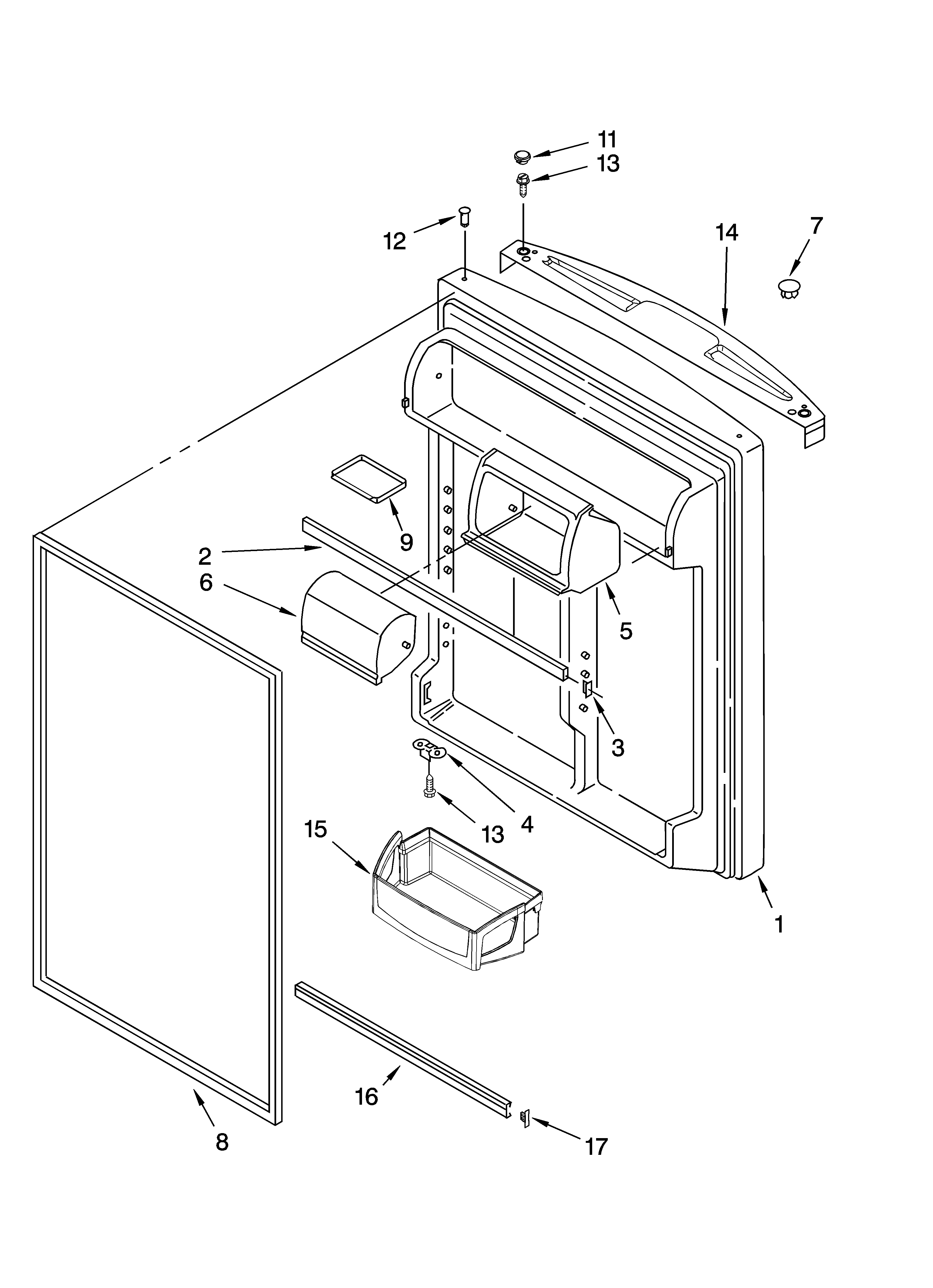 Refrigerator door parts