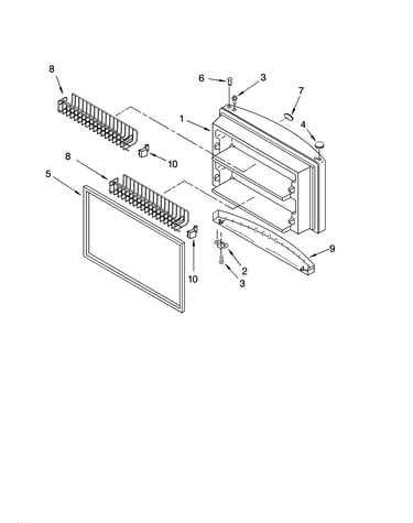 Freezer door parts