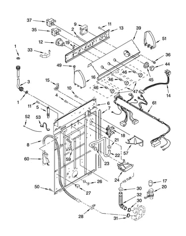 Controls and rear panel parts
