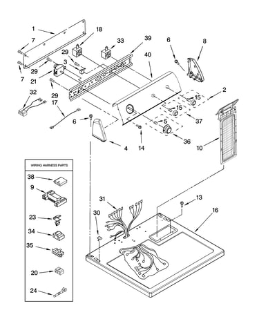 Top and console parts