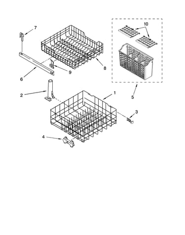 Dishrack parts, optional parts (not included)