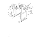 Whirlpool DU850SWPU2 frame and console parts diagram
