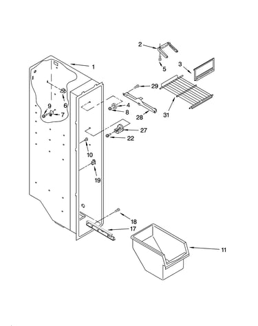 Freezer liner parts
