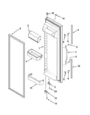 Refrigerator door parts