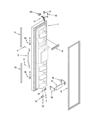 Freezer door parts