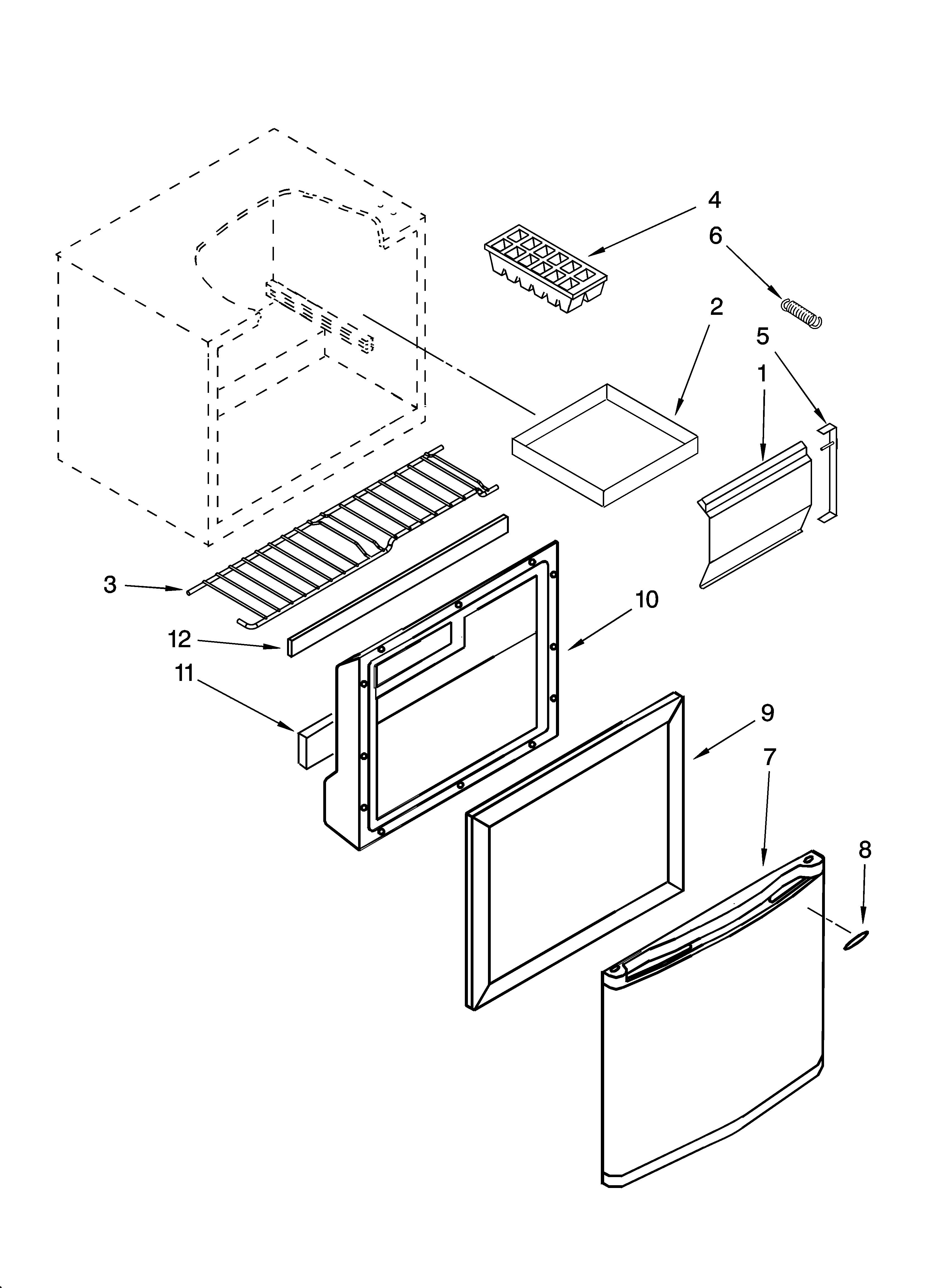 Door and shelf parts