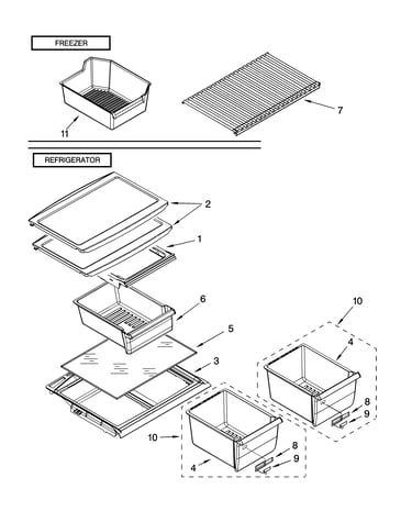 Shelf parts, optional parts