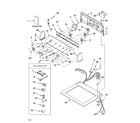 Whirlpool GEQ8811PL1 top and console parts diagram