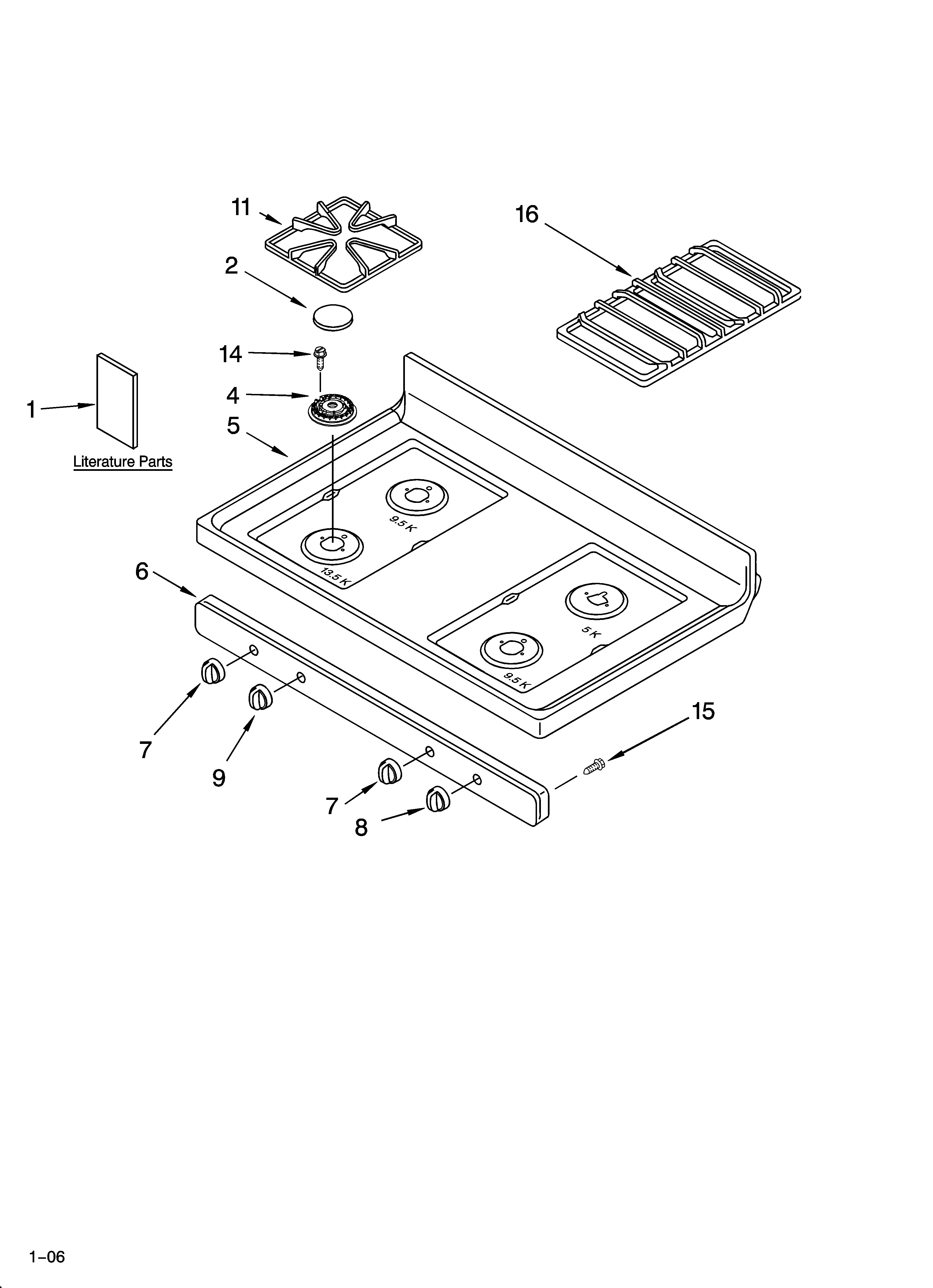 Cooktop parts