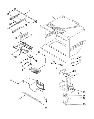 Freezer liner parts