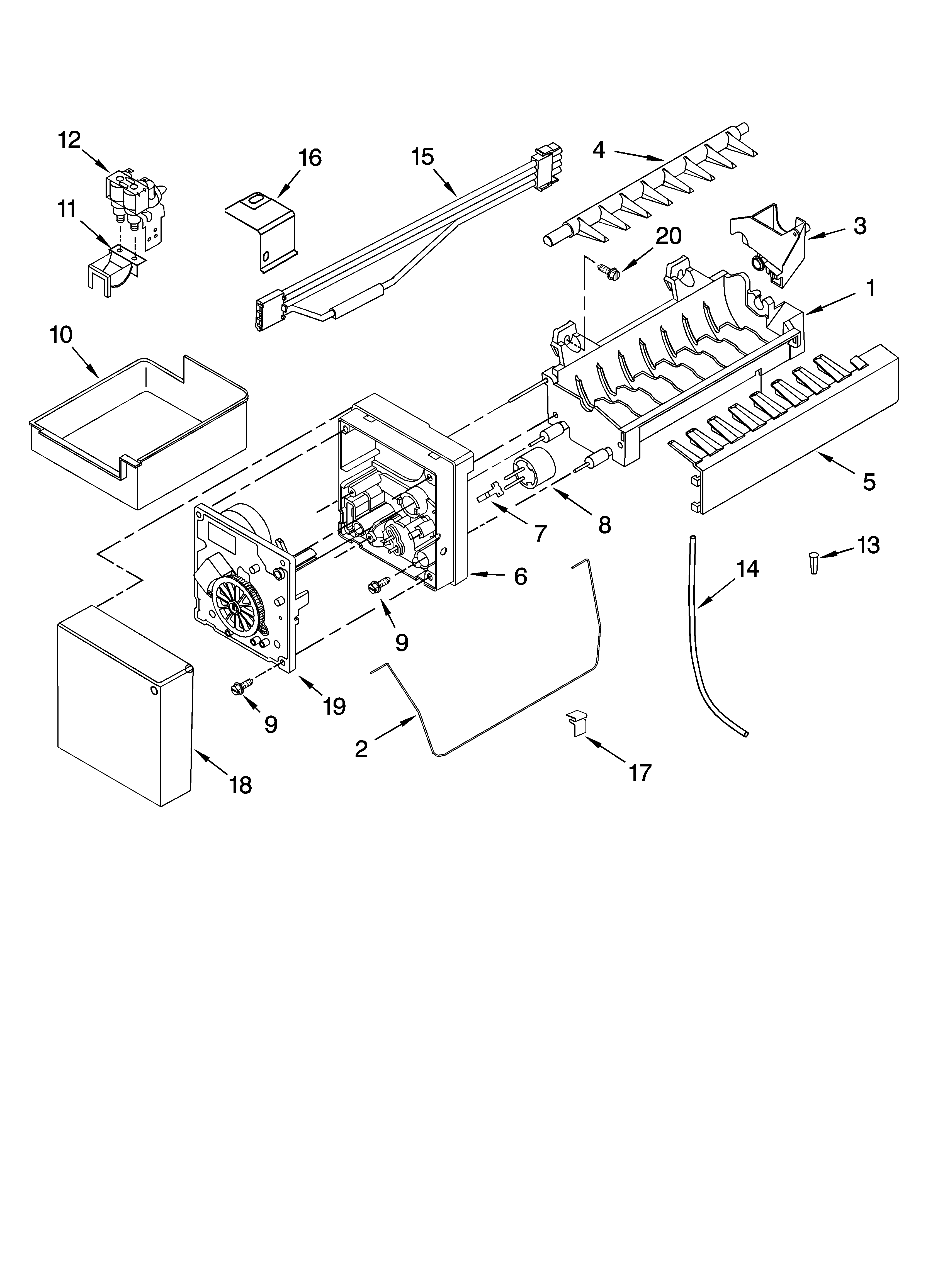 Icemaker parts, optional parts (not included)