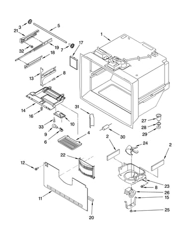 Freezer liner parts