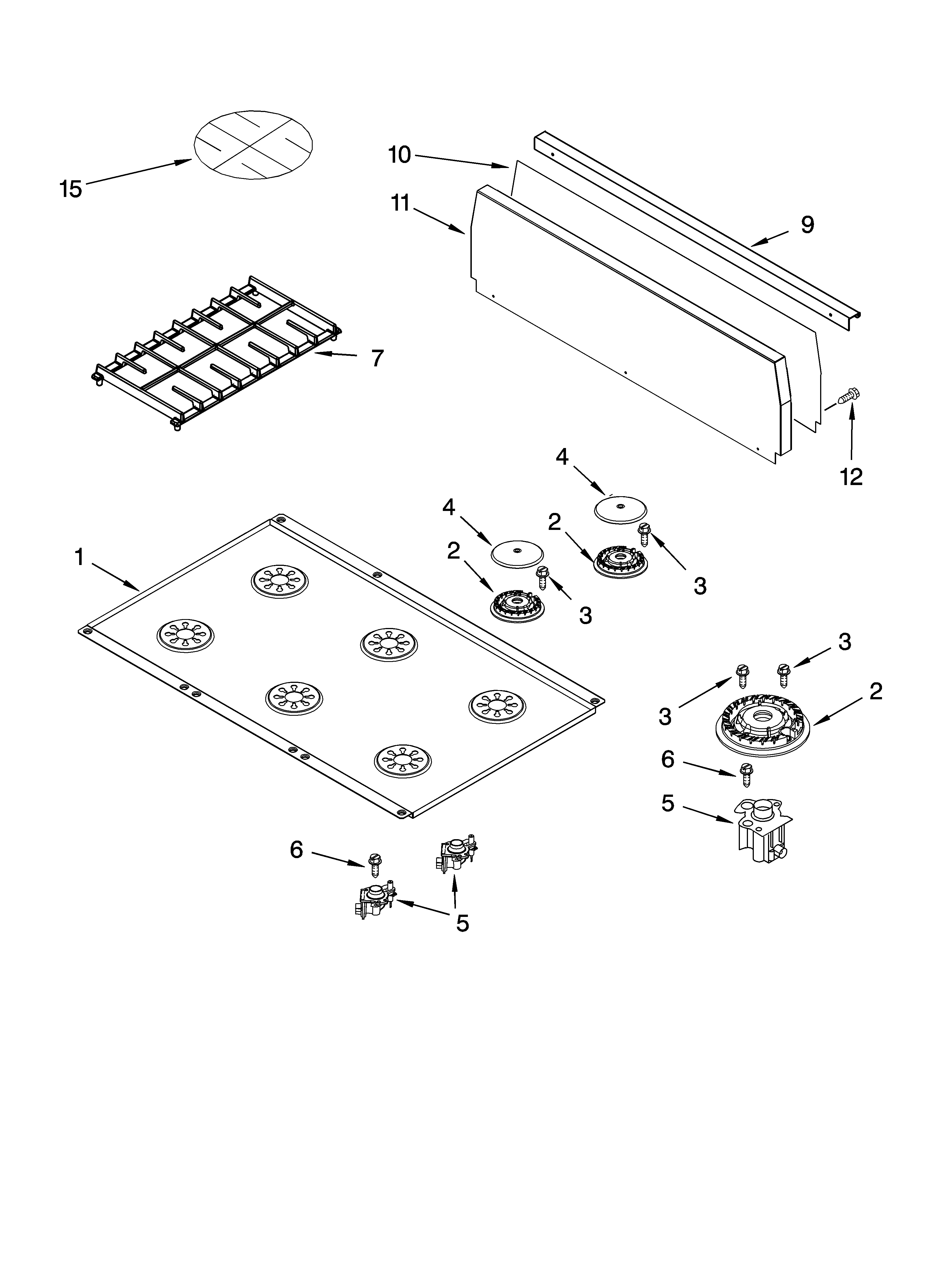 Cooktop parts
