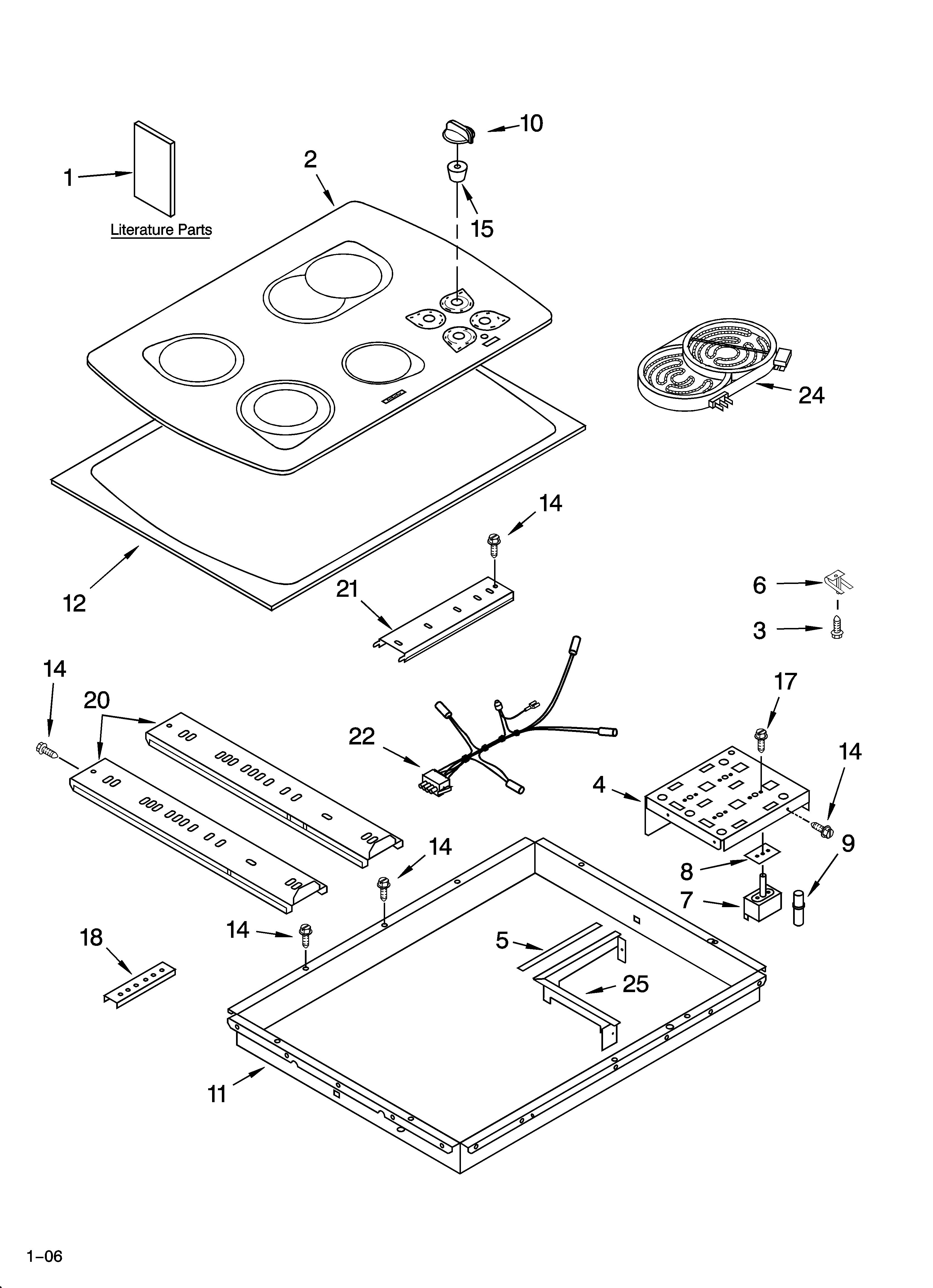 Cooktop parts, optional parts