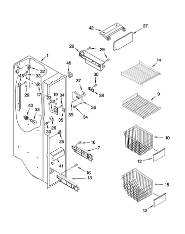 Freezer liner parts