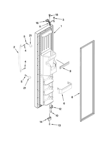 Freezer door parts