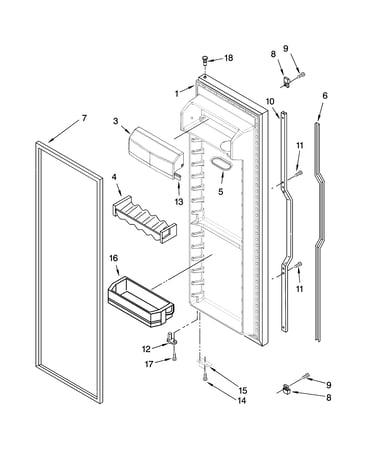 Refrigerator door parts