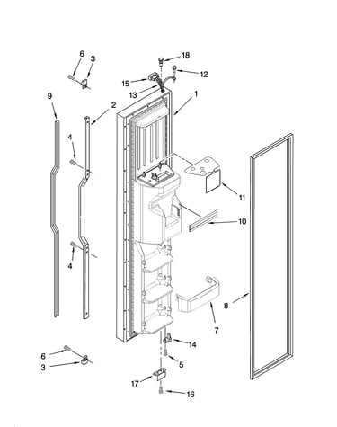 Freezer door parts
