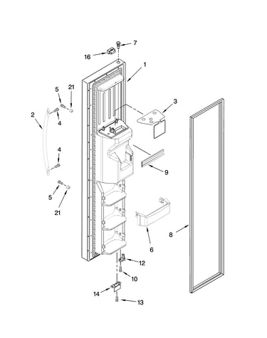 Freezer door parts
