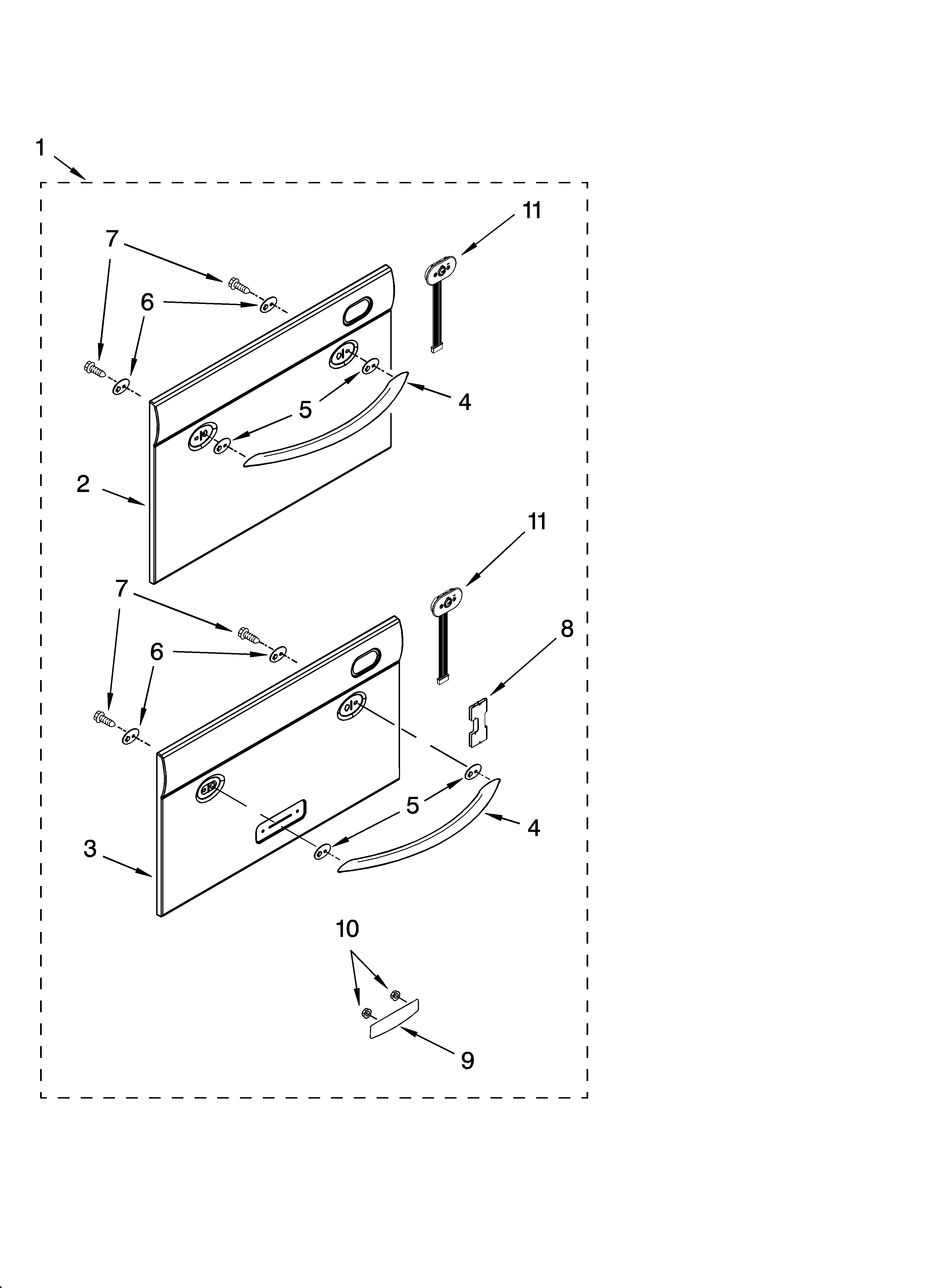 Pro line series drawer and panel parts