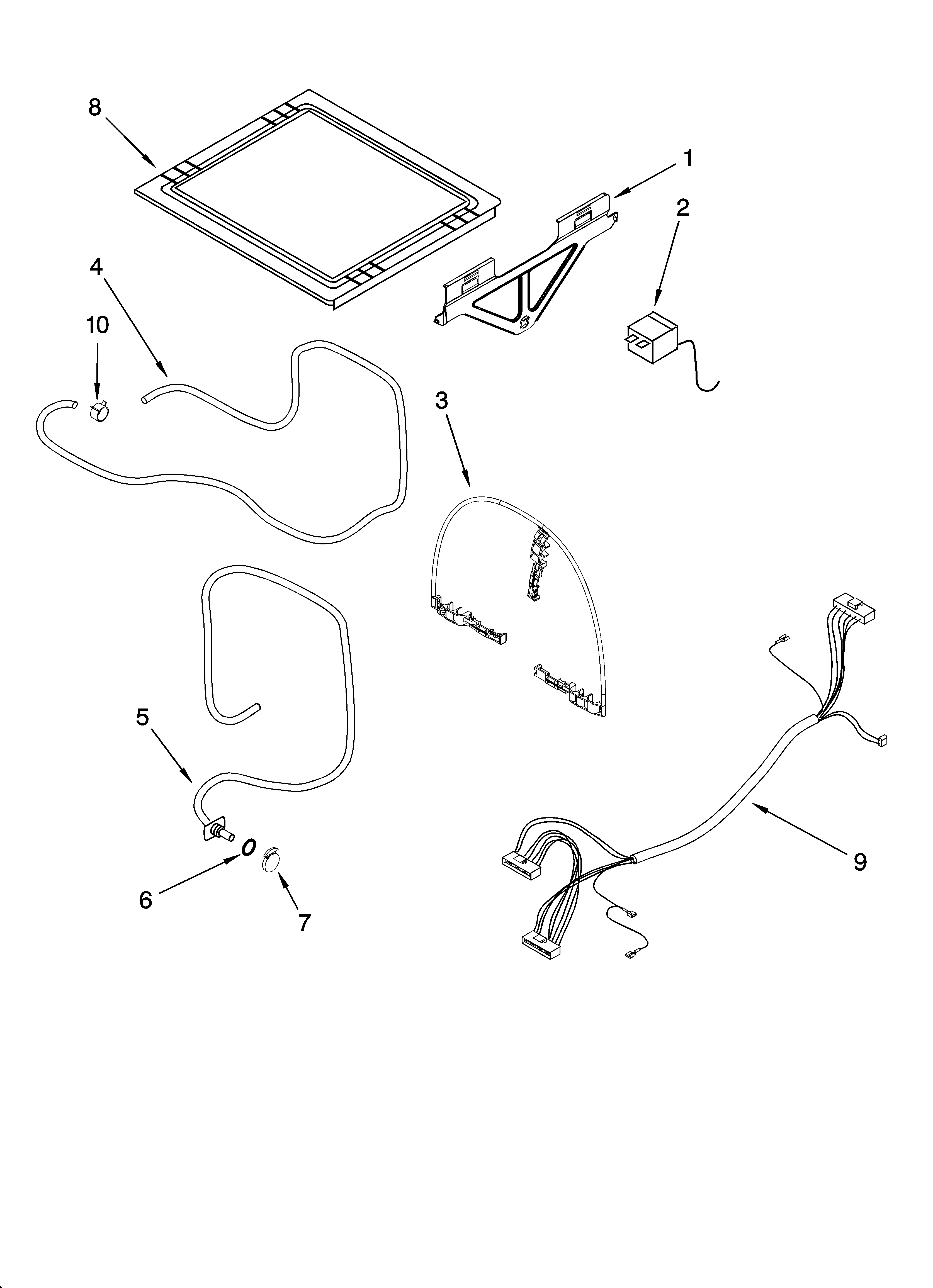 Lid and link assembly