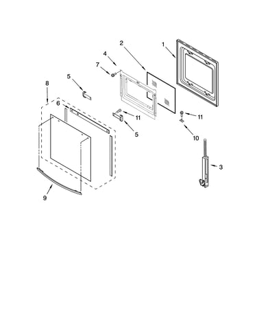 Oven door parts