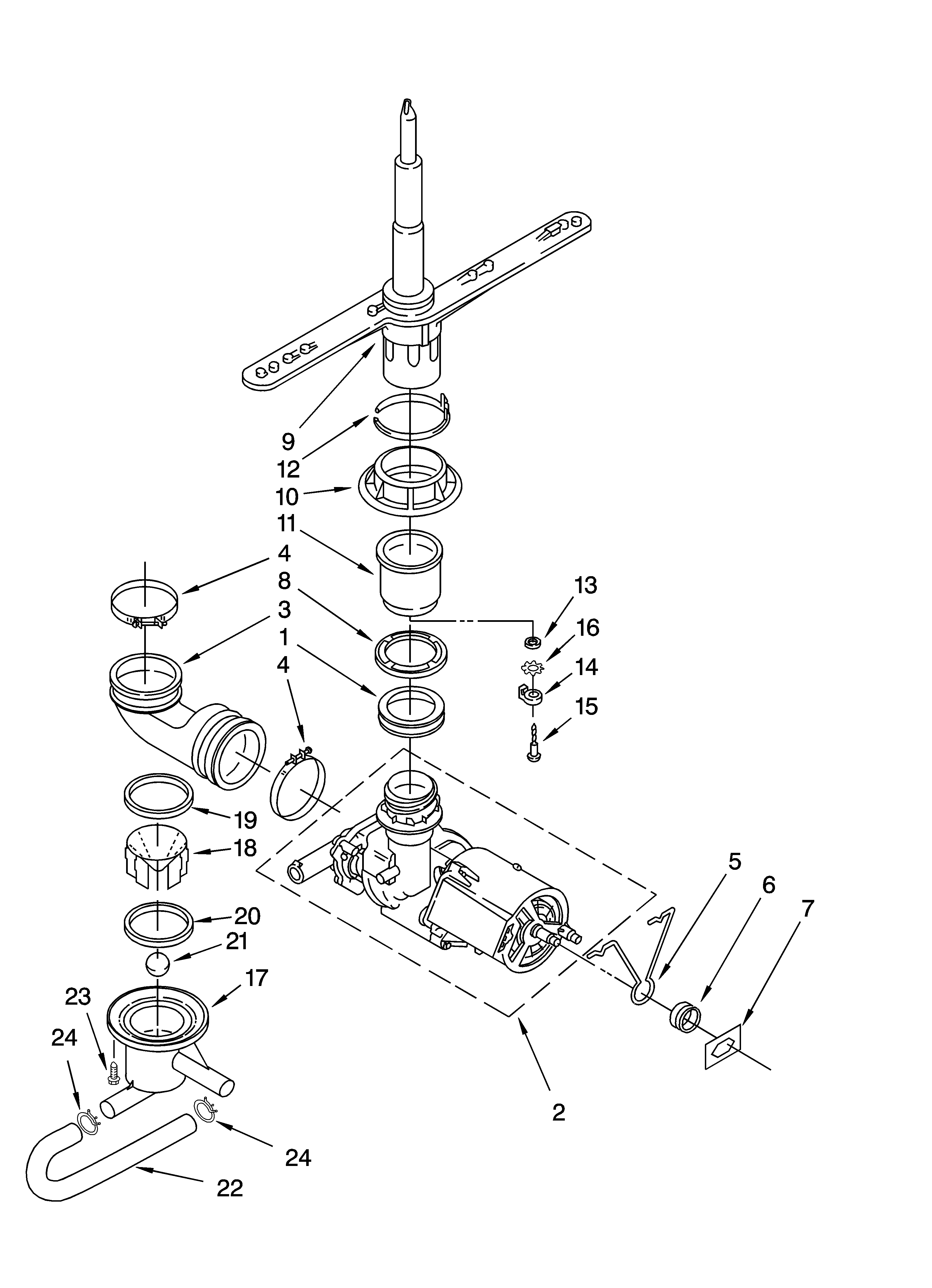 PUMP AND SPRAY ARM PARTS