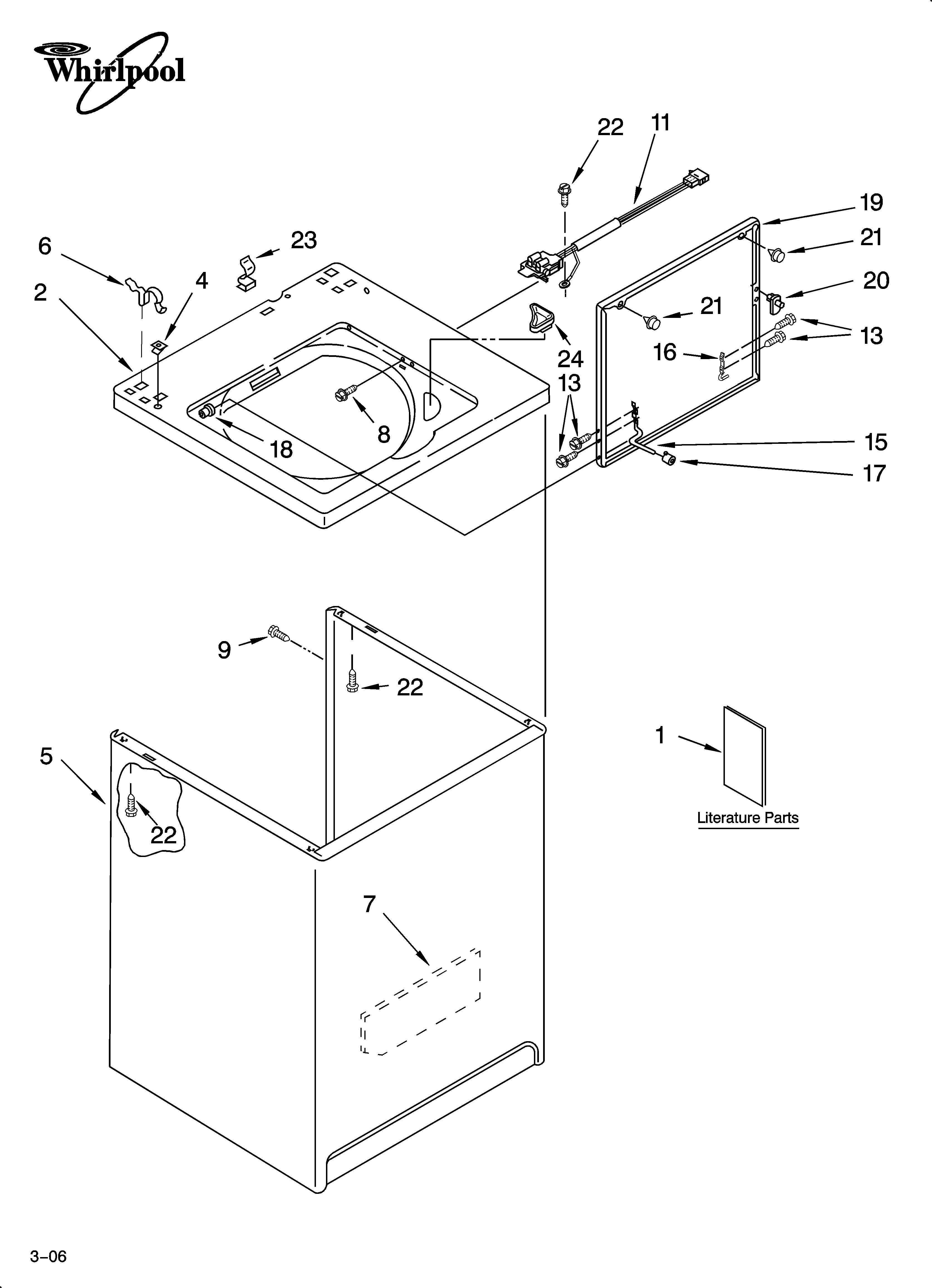 Top and cabinet parts