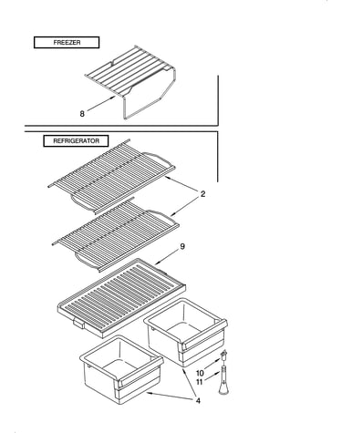 Shelf parts, optional parts