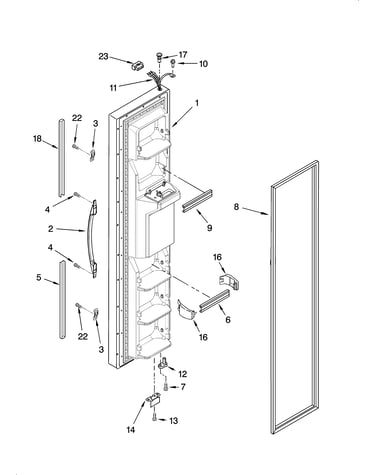 Freezer door parts