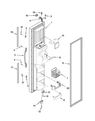 Freezer door parts